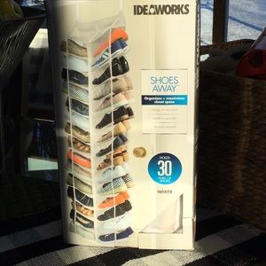 Idea works 30 pair shoe holder.  Works best for shoe size up to 7/8